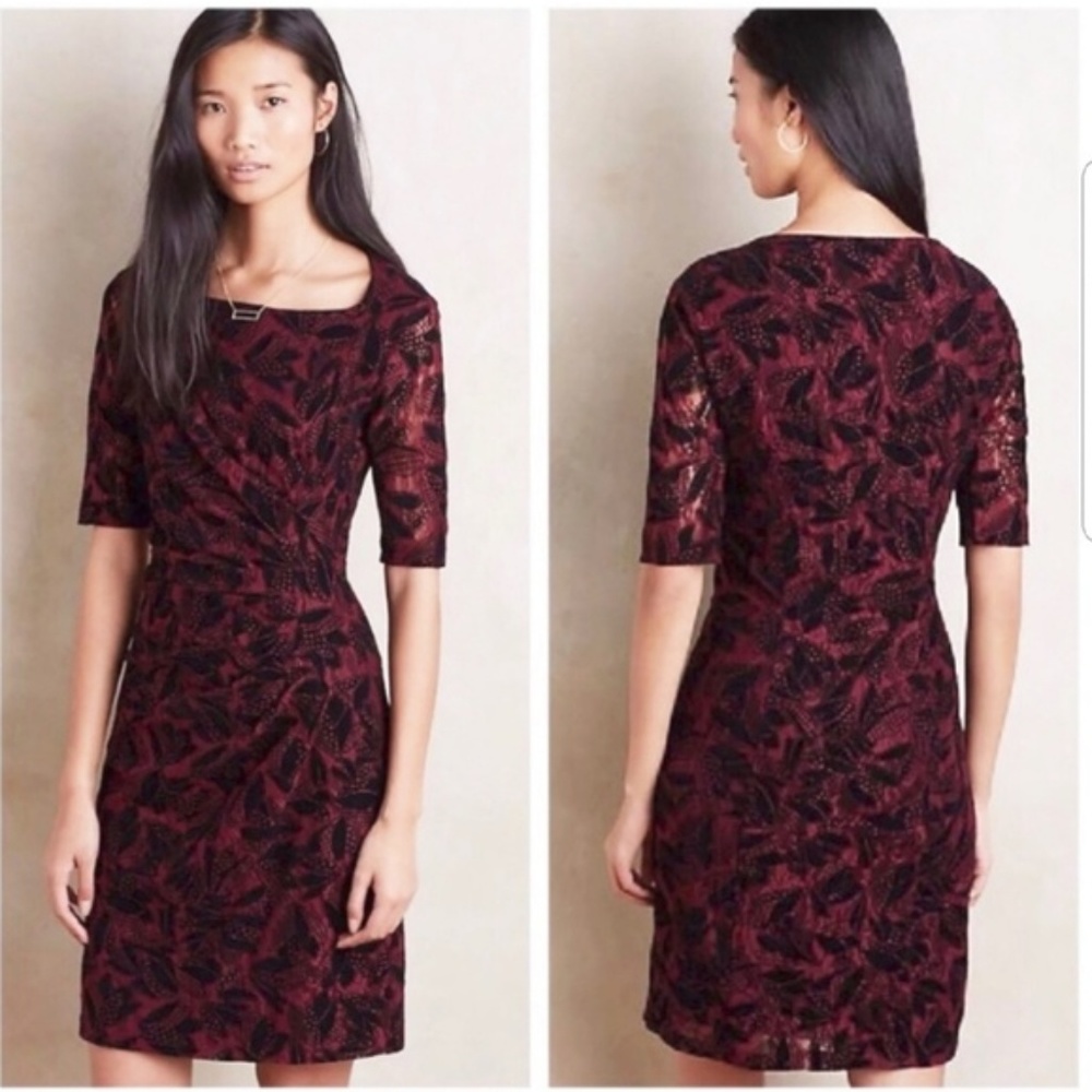 Antheopologie Maeve Ellen Lace Wrap Midi Dress